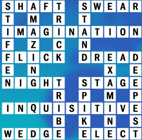 D-2 World Biggest Crossword Answer