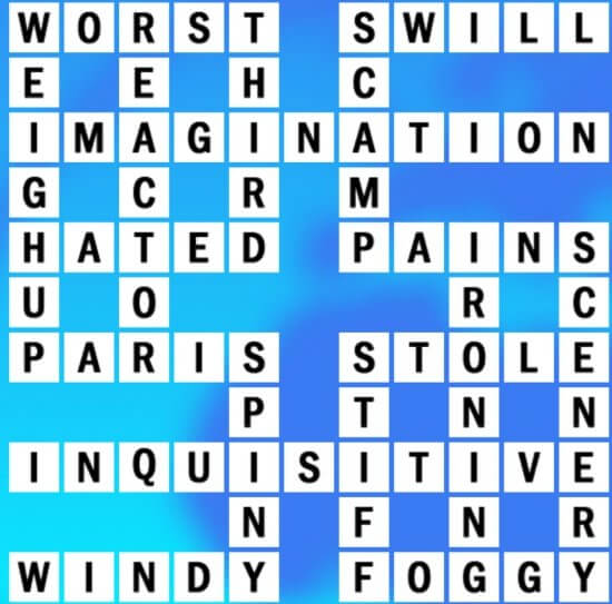 G-9World Biggest Crossword Answer